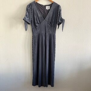 JOA Women's Tie Sleeve Midi Dress, Slate,‎ Small